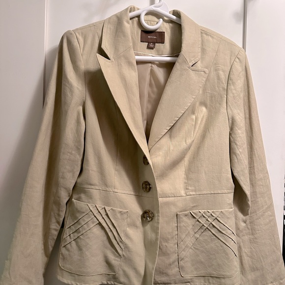 Merona tweed blazer in beige NWT - Picture 1 of 2
